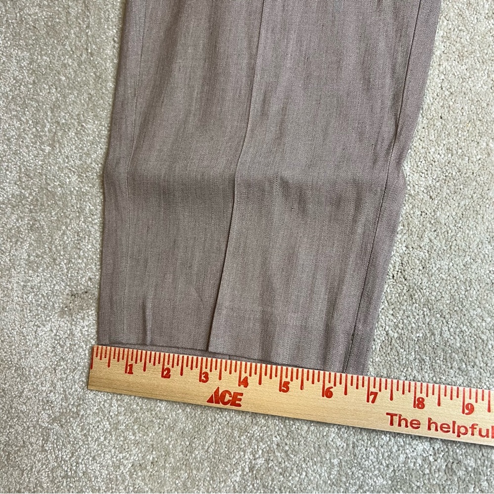 j jill brown linen blend lightweight straight leg stretch pull on pants women 1X - Picture 5 of 11